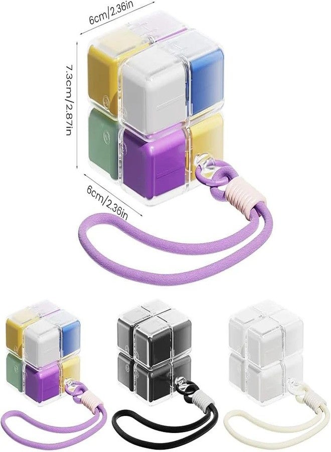 JAMBUVANTI جامبوفانتي، قطعة واحدة، منظم أقراص على شكل مكعب روبيك للسفر - علبة تخزين أدوية محمولة بـ 8 أقسام مع قفل، حاوية أقراص مانعة للتسرب وخالية من مادة BPA للفيتامينات والمكملات الغذائية والأقراص - Image 2